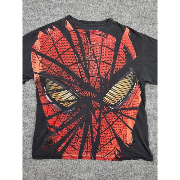 Vintage Marvel Spider-Man Full Face Graphic Tee 2000s Black XL - Picture 13 of 14